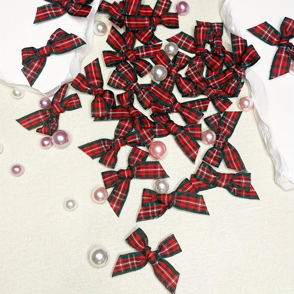 30pcs DIY Plaid Small Bow Home Gift Decoration Accessories