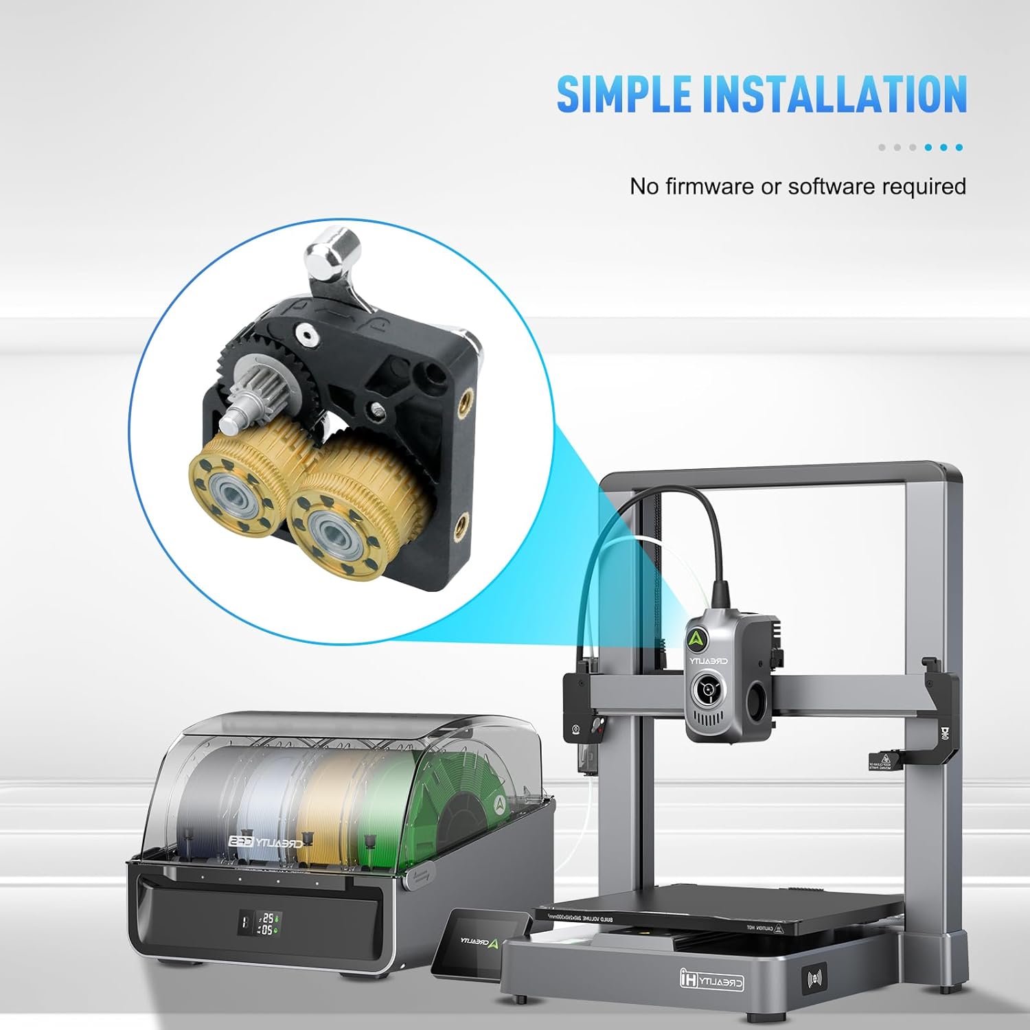 Золотая шестерня экструдера K2 (2 шт.) Экструдер K2 Plus xirbbo Комплект шестерен для обновления Цельнометаллический экструдер с приводом нити Шестерня экструдера для аксессуаров для 3D-принтера K2 Plus