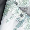Green Leaf Vine Waterproof Mildew-resistant Shower Curtain, Punch-free Blackout Curtain - Polyester.