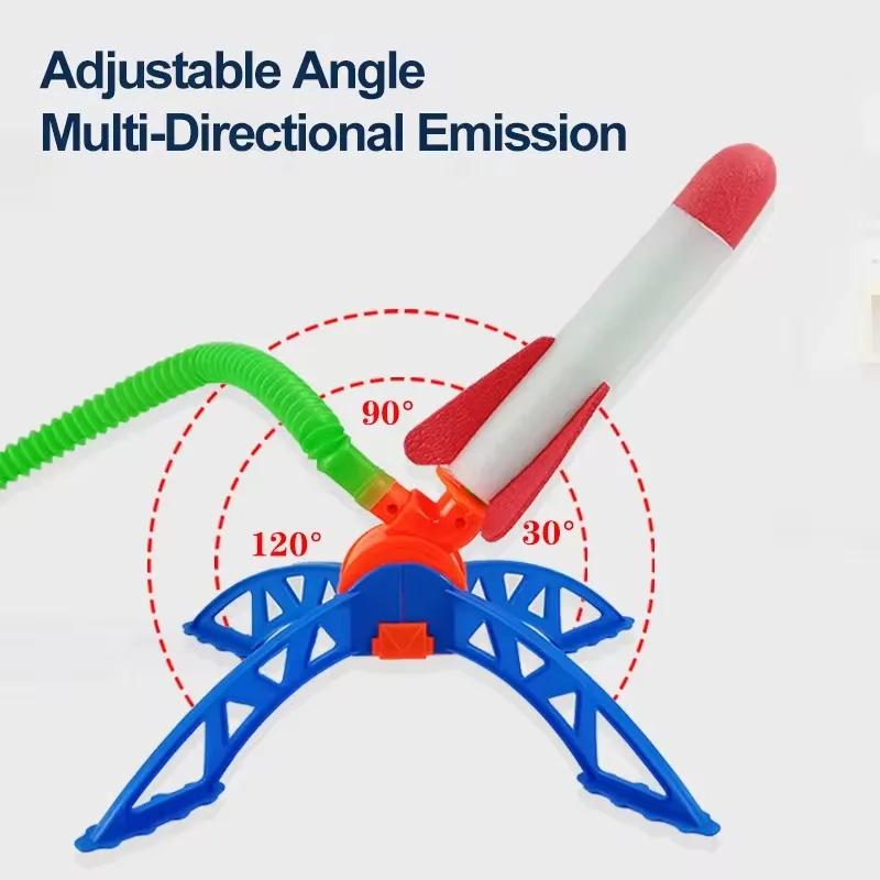 Air Rakett Fotpumpe Launcher Utendørs Air Pressing Pedal Soaring Rakett Toy Barnespilldrakt Hoppe Sport Spill Barnelekegave