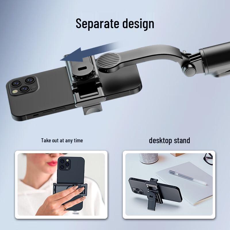 Multifunctional Bluetooth Selfie Stick with Detachable Desktop Stand