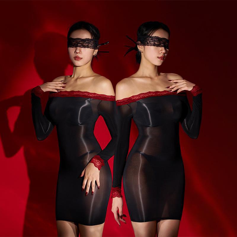 2024 New Tearable Transparent Lingerie: Sexy Crotchless Uniform for Passionate Bedtime Tease