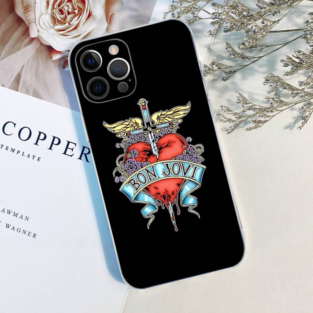 Rock Band B-Bon Classic J-JoviS For IPhone 17 16 15 14 13 12 11 Pro Max Plus Mini Funda For Transparent Cover