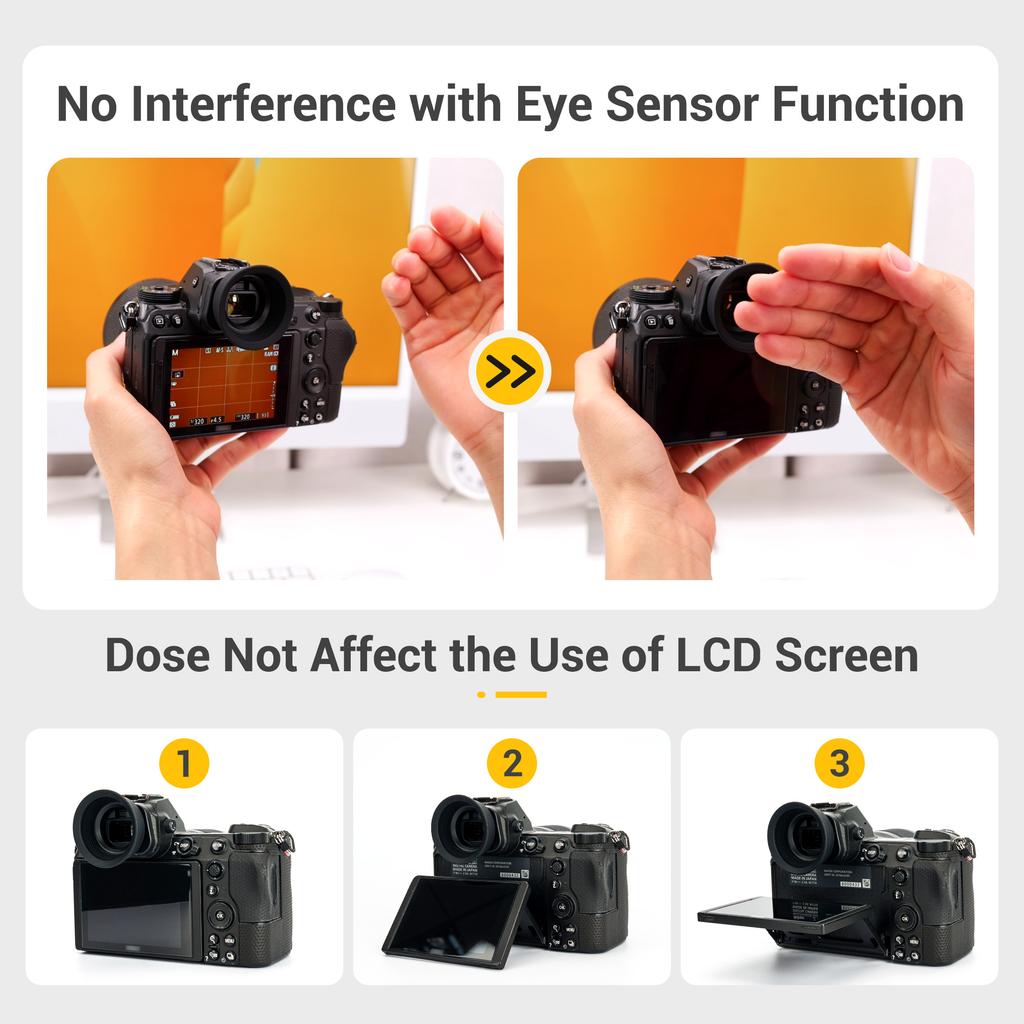 Soft Silicon Viewfinder Eyepiece Extended Round Eyecup For Nikon Z5II Z6 III Z7 II Z6 II Z7 Z6 Z5 Camera, Replaces Nikon DK-29