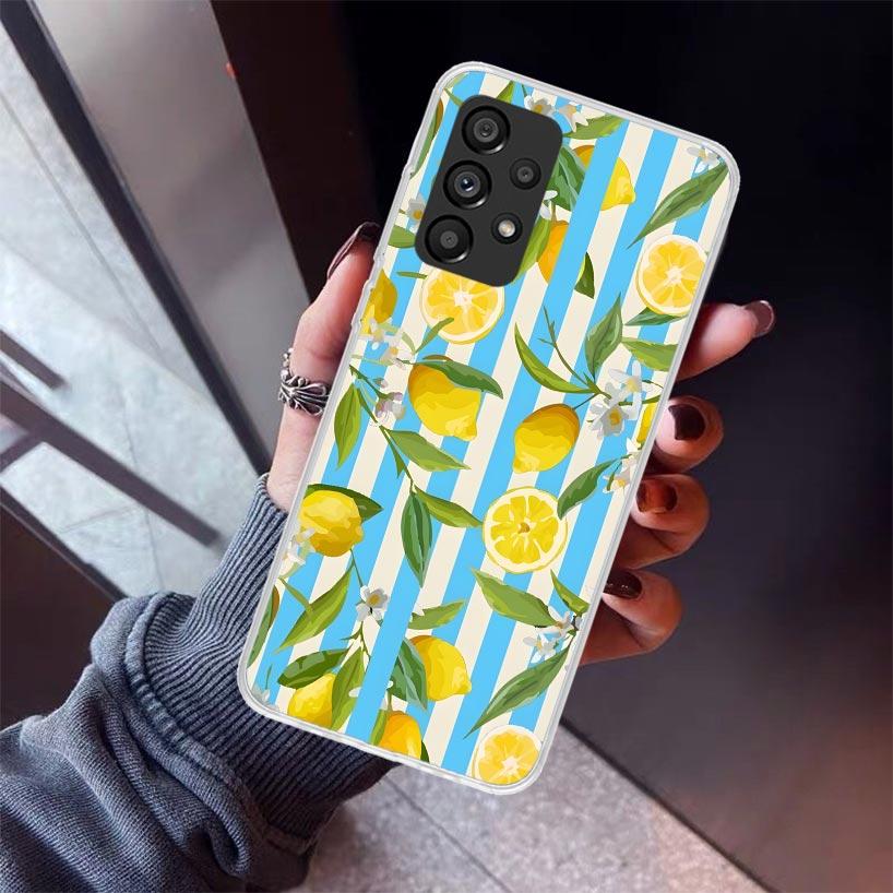 Citrus Limon Linnaeus Phone Case For Samsung Galaxy A12 A52S A42 A32 A22 A51 A50 Note 20 Ultra 10 S10 Plus A71 A70 A31 A30 A10S