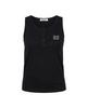MUAHMUAH Slim Henley Neck Sleeveless [Black]