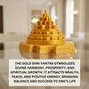 Goldener Shri Yantra für Reichtum, Wohlstand & Positive Energie | Spirituelles Meditationswerkzeug & Geschenkartikel