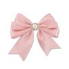 Heart-shaped pearl ribbon clip, pink [product]