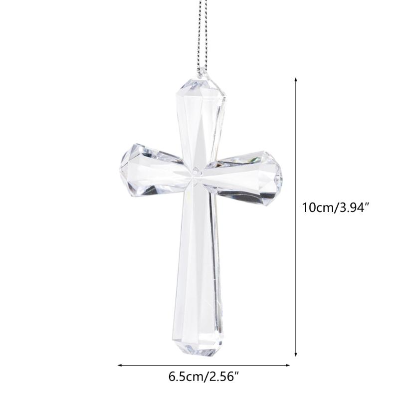 Klare Acryl Weihnachtsdekorationen Weihnachtskugel Elegante Religiöse Dekoration mit Aufhängeseil Winterparty Geschenk