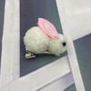 Korean Children's Rabbit Plush Headband with Cute Duckbill Clip - Hair-Friendly Autumn/Winter Accessory for Girls