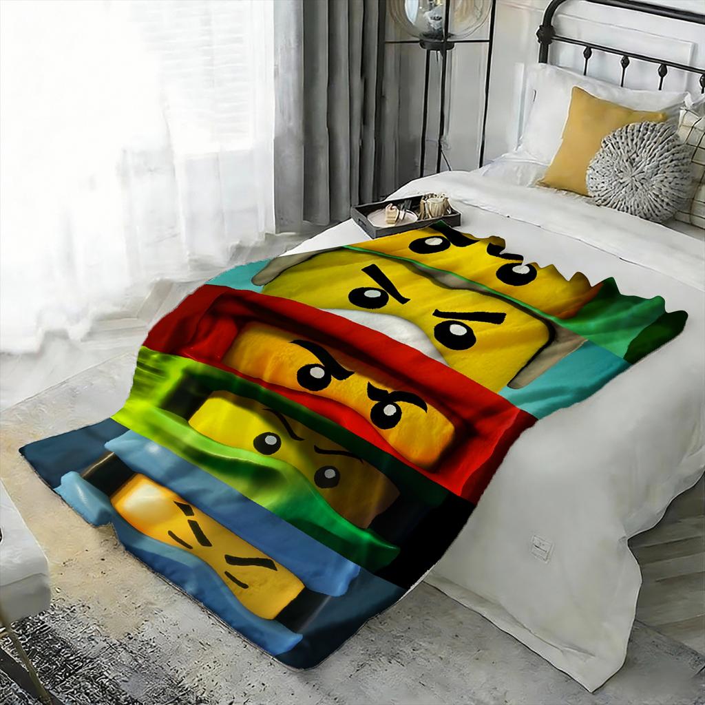 Spel N-Ninjagos Plaid voor Jongens Zomerkamp Bank Bed Zacht Pluizig Meerdere Maten Dutbed Sprei Alle Seizoenen
