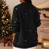 Women's Casual And Fashionable  Long Sleeved Knitted Solid Color Top Sweater