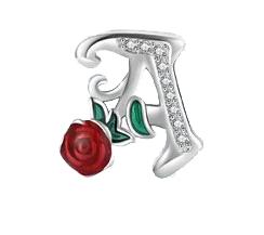 Charm Bead Charms Plata Originales Letter Collection Shining Bead Charms Ideal For Charm Bead Charms copper Bracelets Jewellery Making Womens Gift
