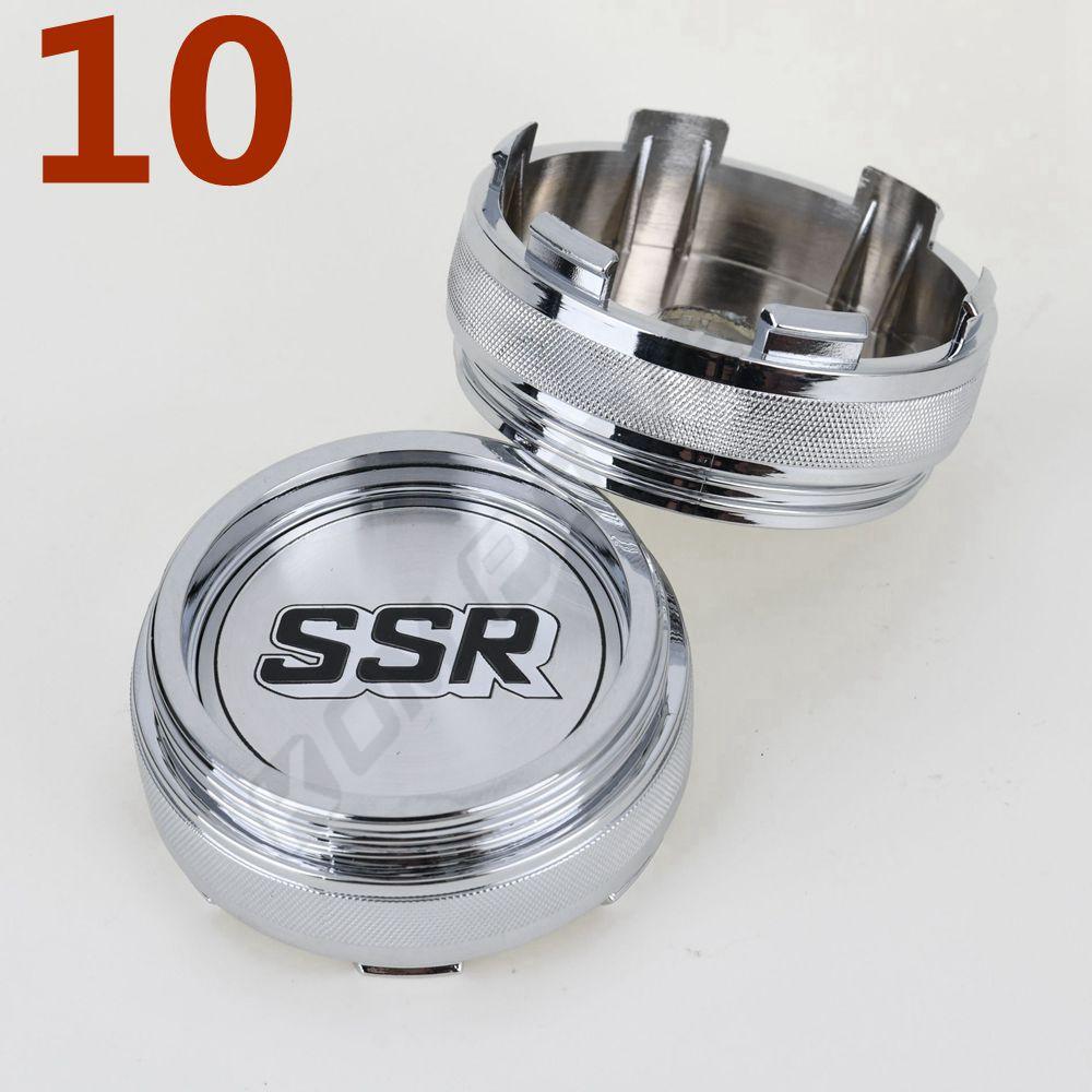 AAYP1 4PCS 61MM OD / 57.5MM ID Sport Rim Cap SSR Racing Sticker Centre Cap Rim Wheel Cover Cap Hubcaps