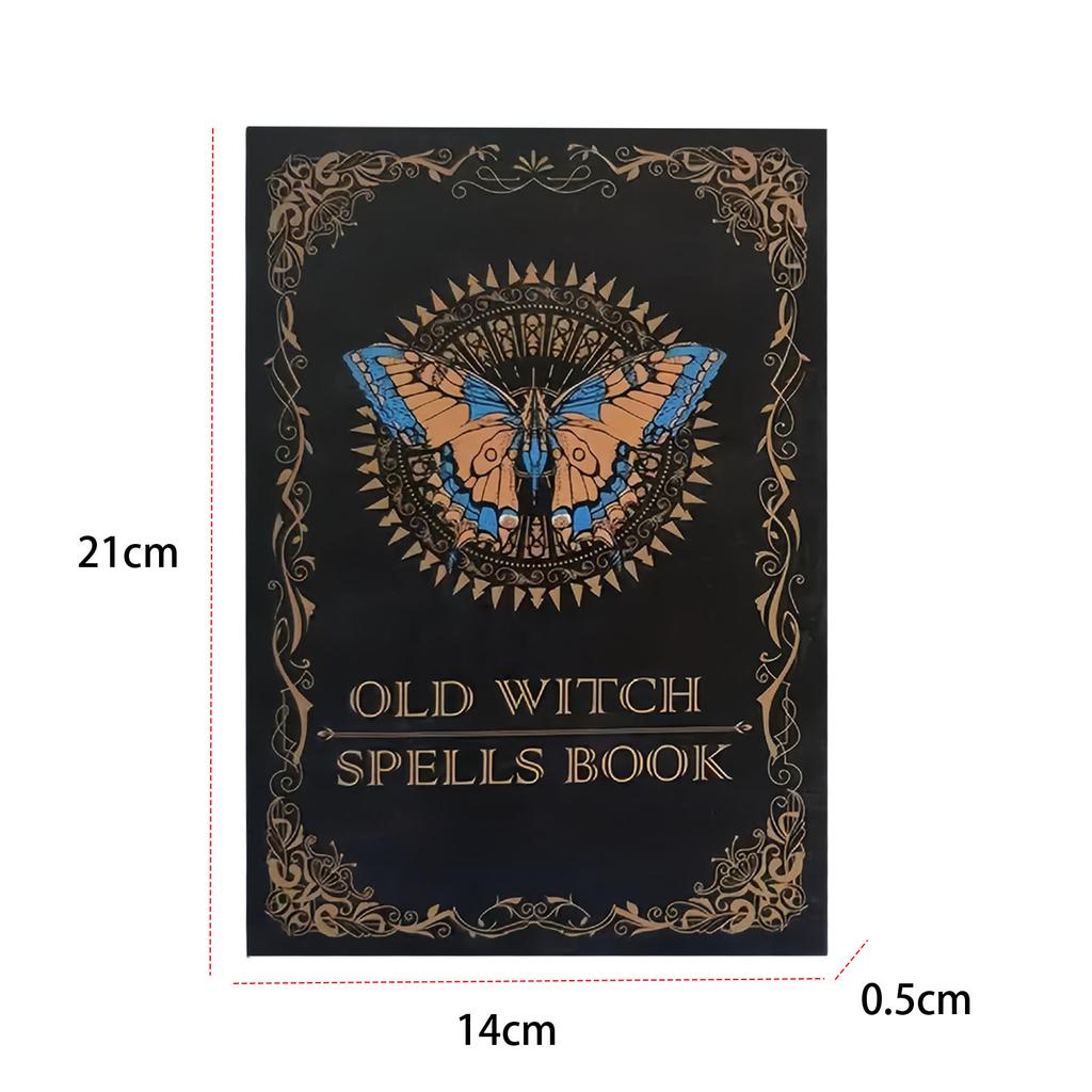 Witchcraft Spell Book Multi-Purpose Vintage Notebook Mystery Spells Journal Halloween Decor & Occult Prop