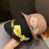 Elegante Roll traufe Fedoras Hut Frauen Neue Band winter uxury designer hut Woolen tuch Kleine becken kappe sombreros de mujer