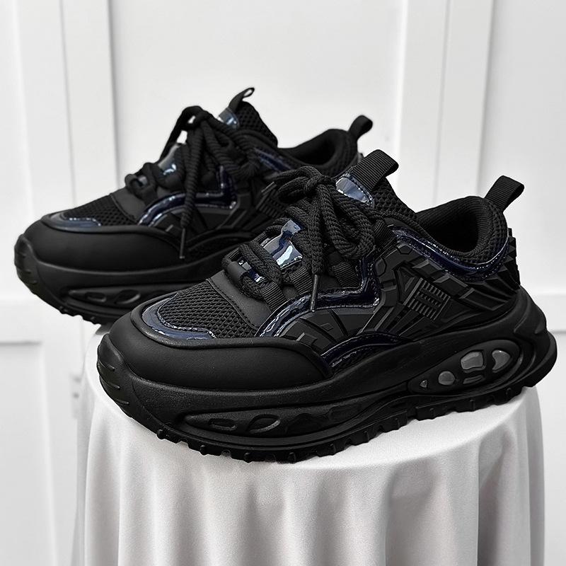 

Daddy shoes men s ninth generation new thick-soled heightening casual sports shoes spring and autumn tide brand 39 чёрный