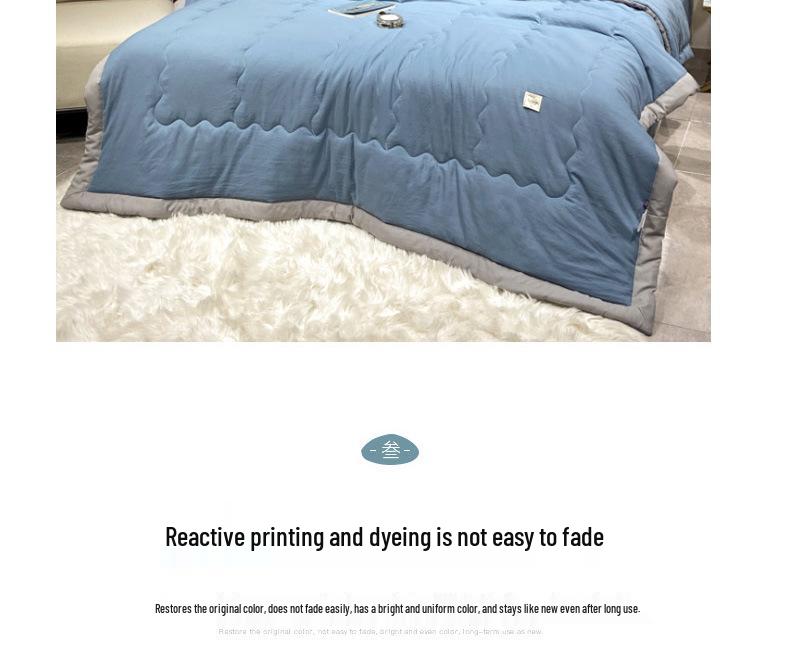 Solid Color Washed Cotton Skin-Friendly Machine Washable Summer Quilt for Air Conditioned Rooms – Thin, Single & Double Sizes