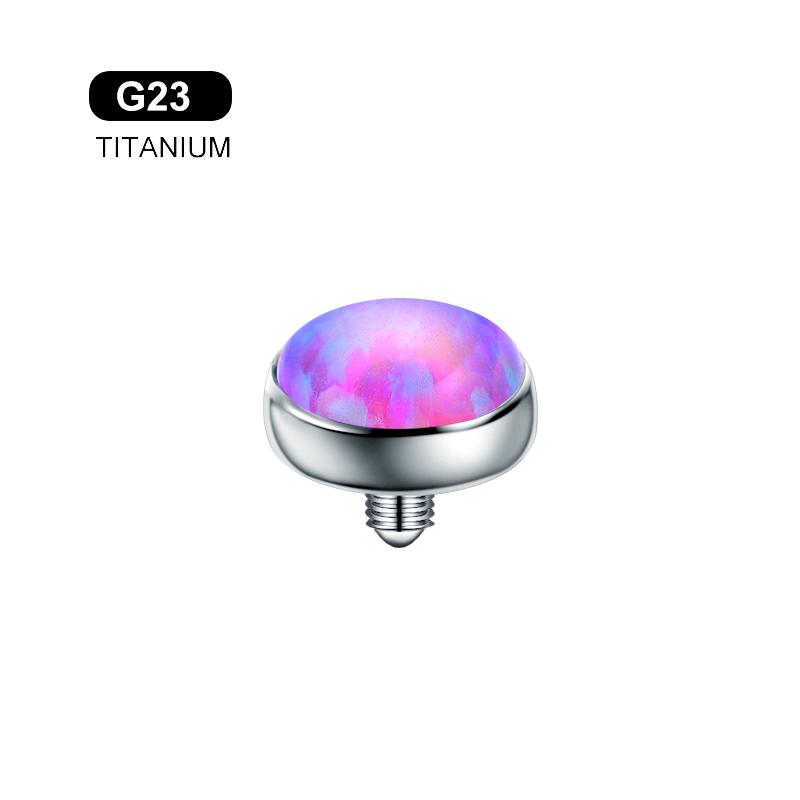 G23 Titanium Piercing Nariz Opal Gem Septum Nose Ring Conch Tragus Helix Earring DIY Sexy Body Jewelry 1PC