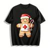 Christmas Medical Gingerbread Man Printed Casual Top Pure Cotton T-shirt