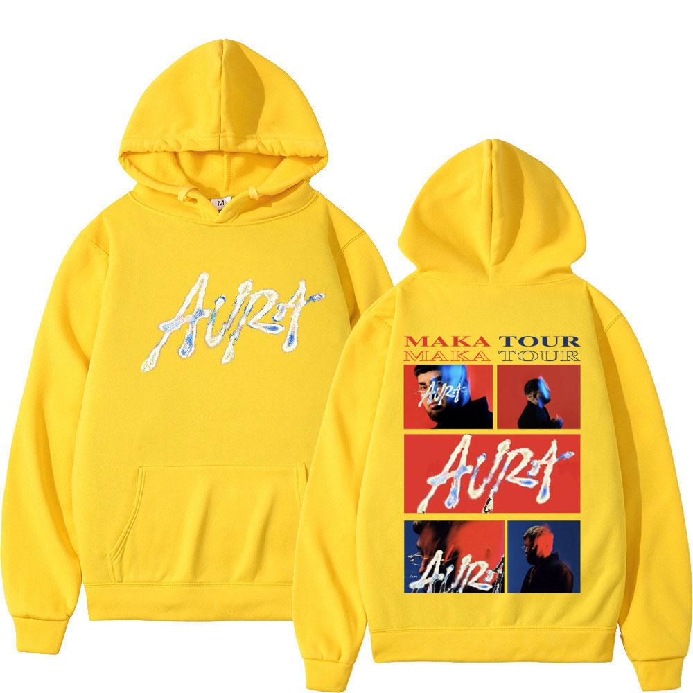 Rapper Maka Aura Tour  Merch Hoodies Men Women Clothing Fashion Hip Hop Hooded Sweatshirts Aesthetic Oversized Hoodie Unisex