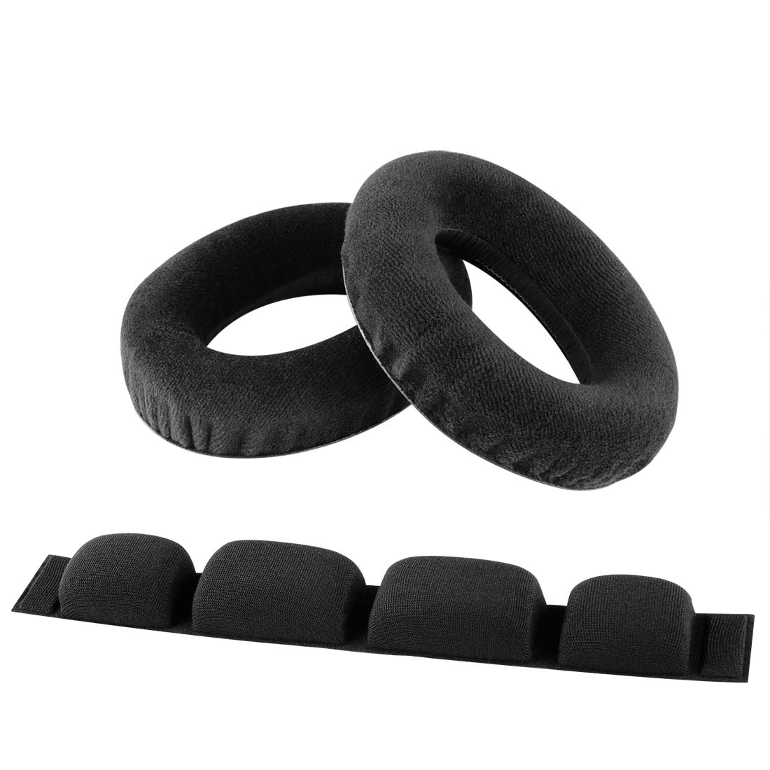 

Geekria Ear Pads Headband Compatible with Sennheiser HD580 HD600 Replacement Headphone Pads Ear Pads Ear Cushion Set + etc. (earpad+headband) чорний
