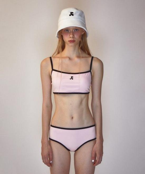 

Комплект бикини с высокой талией, утягивающий, с цветовыми блоками Extra Large