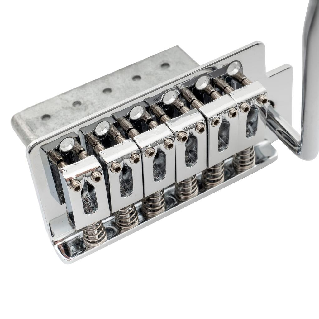 Musiclily Tremolo Unit Bridge for ST Strat Electric Chrome 10.5mm Guitar,