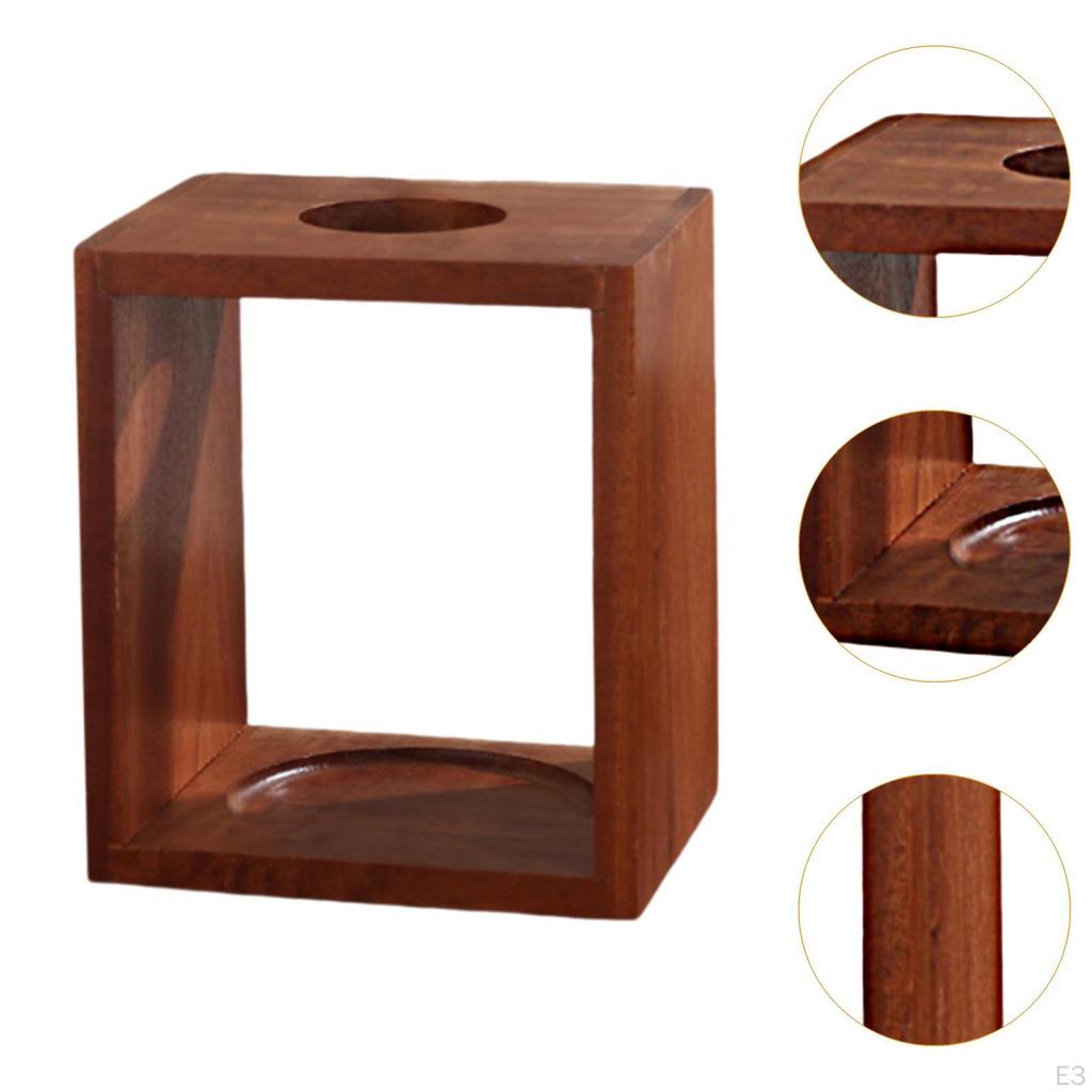 Coffee Cup Holder Pour over Dripper Rack Wooden Stand for Hotel