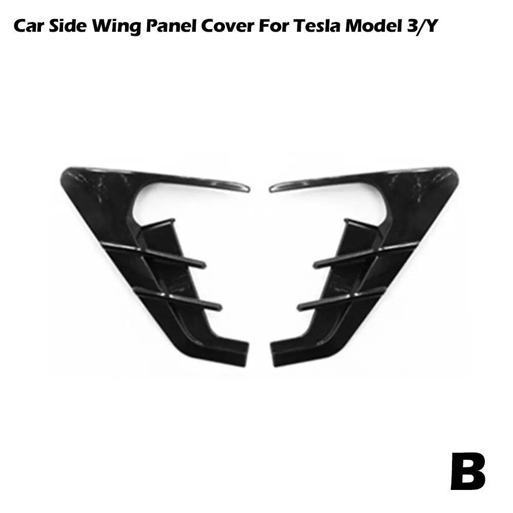 

2 шт. для Tesla Model 3 Y крышка боковой панели крыла автомобиля спойлер пылезащитный чехол для камеры боковые украшения аксессуары для модификации матовый черный