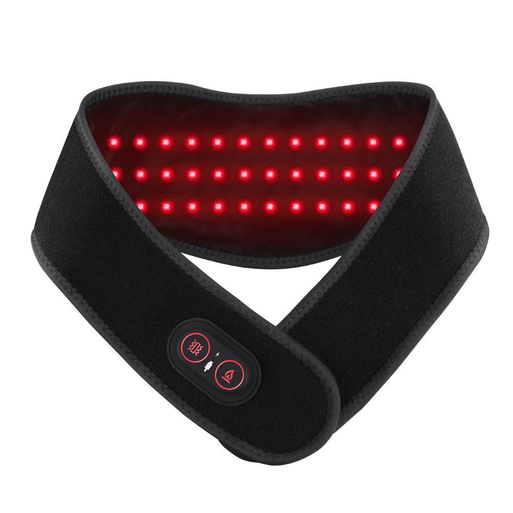 

Electronic Red Light Heat-Function Neck Region Belt 660-850Nm Infrared Therapeutic Neck Pain Relief Cervical Protection Neck Vibration Massage Pad чёрный