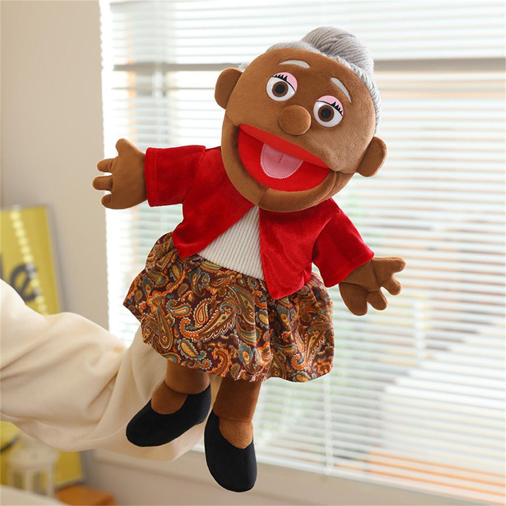 Marionnette à main Family à bouche ouverte pour tout le corps, Jouet en peluche, Marionnette Accessoire de spectacle pour maternelle, Marionnette pour enfants