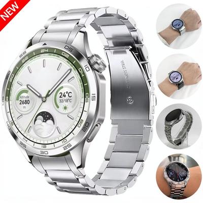 Officiellt originalarmband för Huawei Watch GT 4/5 46MM Metall Rostfritt stål Utbytbart Klockarmband för Huawei Watch GT 5 46mm