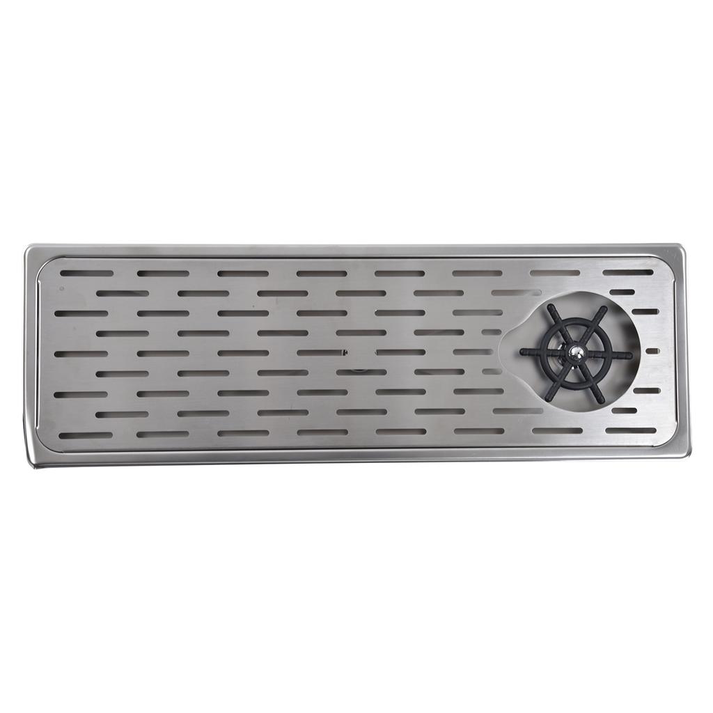 Lava Tazze G1/2in Risciacquo Automatico Incasso Acciaio Inossidabile Bar Risciacqua Bicchieri Vassoio di Scarico