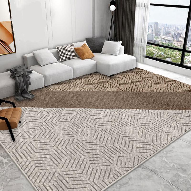 Geometric Crystal Velvet Carpet - Dirt-Resistant Floor Mat for Living Room and Coffee Table