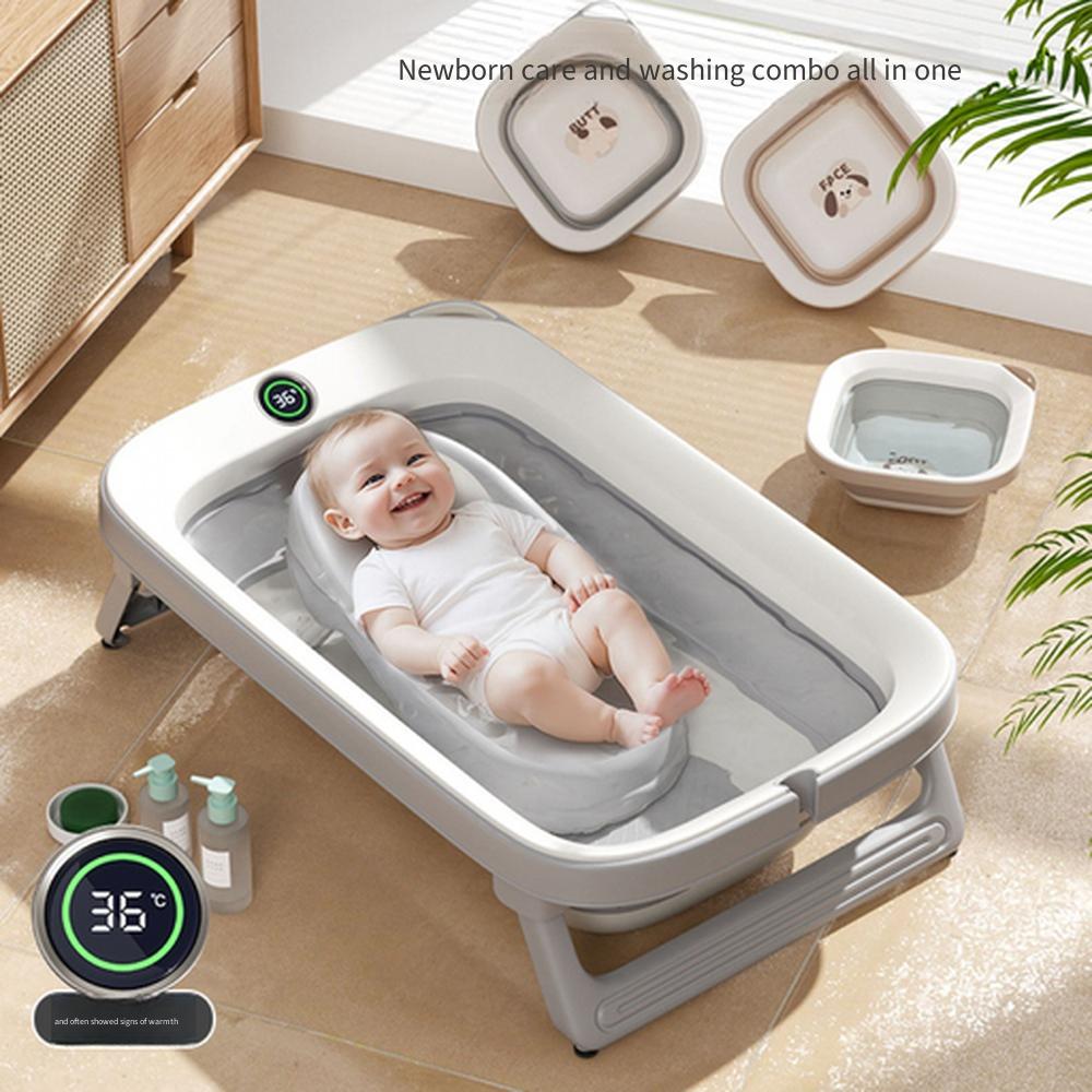 large sit lie foldable baby bathtub household newborn soaking bath tub kids bath bucket baby bathing accessory