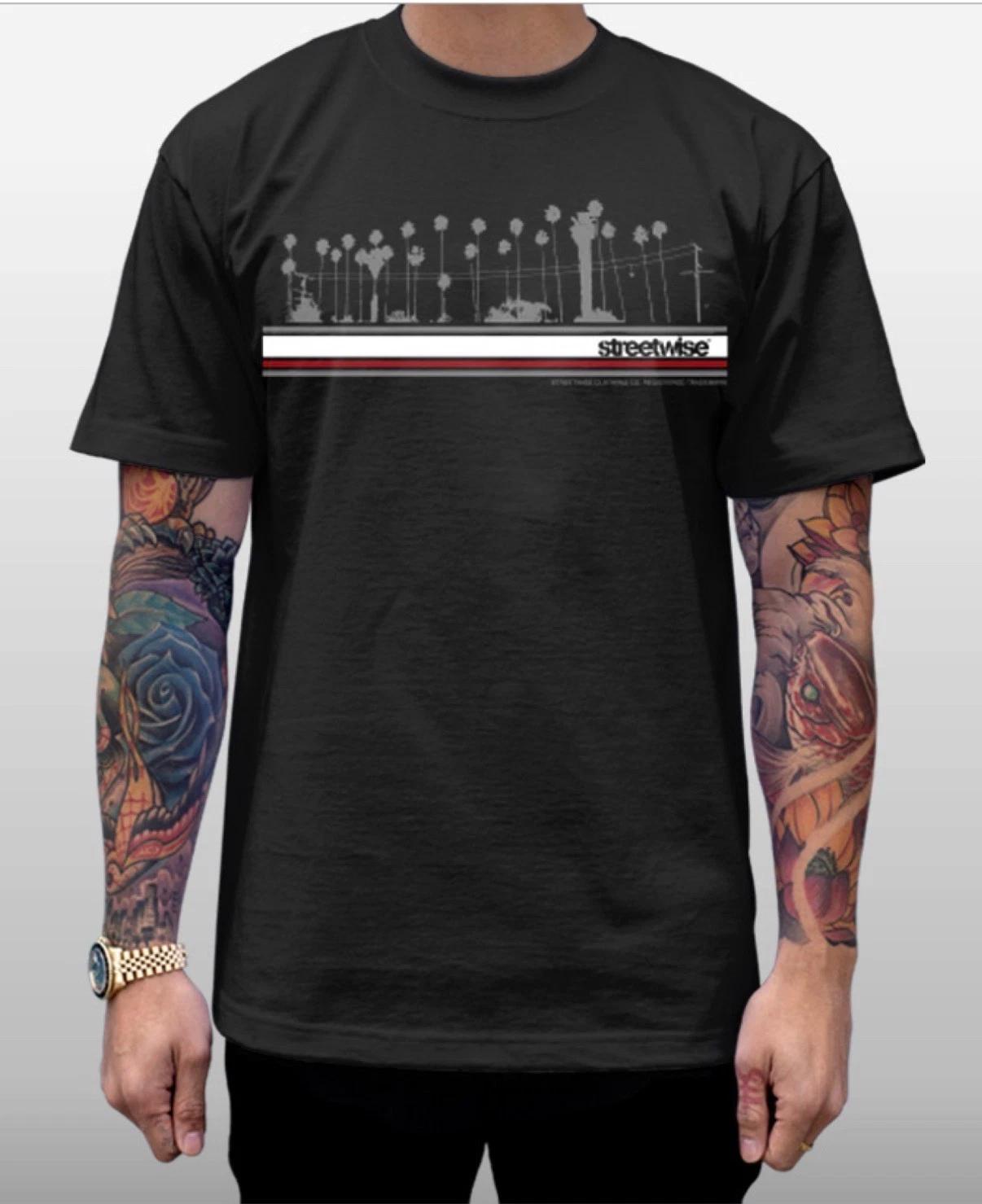 Streetwise Las Palmas Graphic T-Shirt Black M-L-XL-2XL-3XL-4XL-5XL XXXL