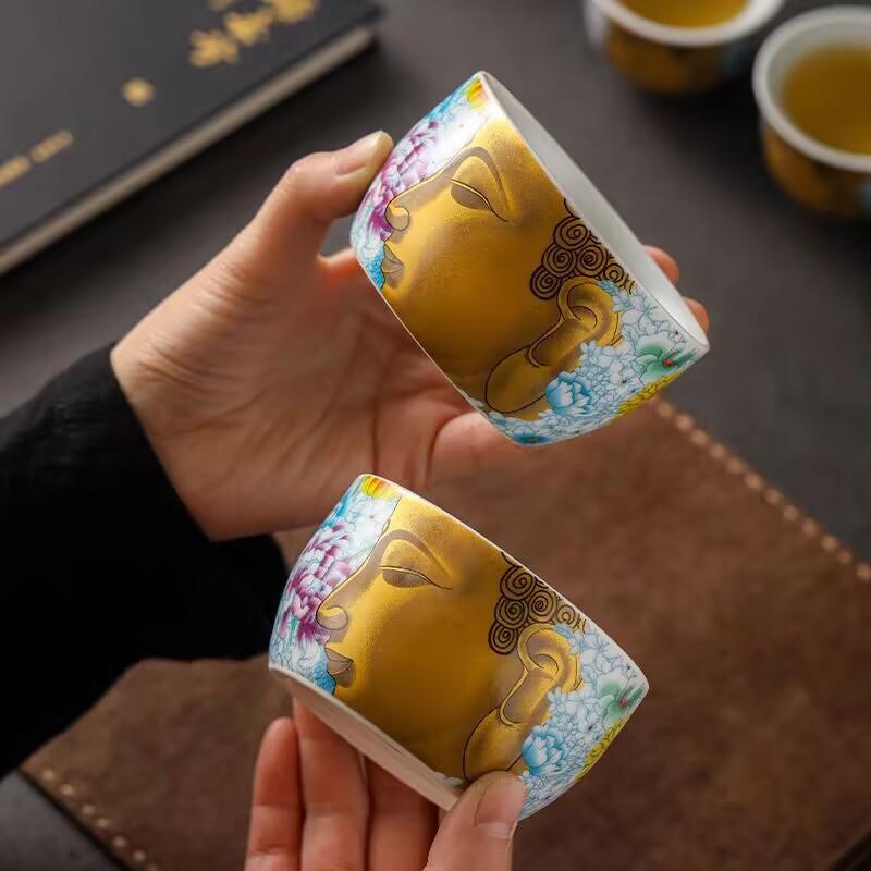 Merchandise Dunhuang Tea Cup Ceramic Tea Cup Personal Master Cup Chinese Retro Tea Cup Household Arhat Cup