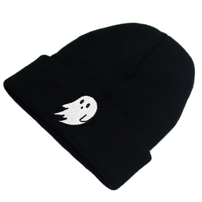 1 Halloween Pee Hat for Men and Women, Street Wear, Skull Hat, Ghost Knitted Hat, Halloween Hat, Embroidered for Men and Women