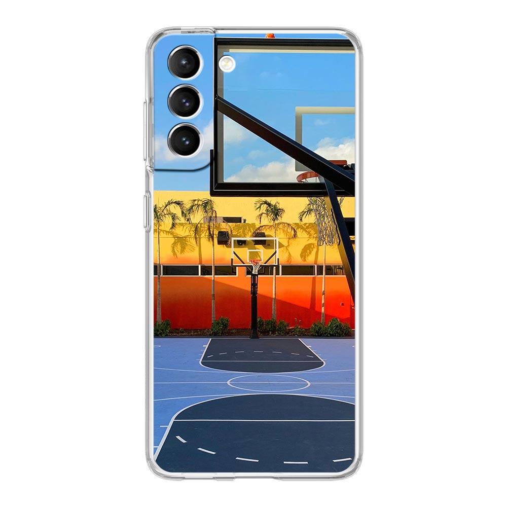 Basketball Court Sports Clear Silicone Phone Case For Samsung Galaxy S23 S22 5G S20 Ultra S21 FE 5G S10E S9 S8 S10 Plus Cover