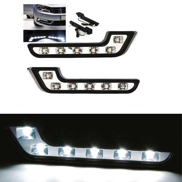2 X Bright 6LED Super White Car Driving Lamp Fog 12V DRL Daytime Running Light