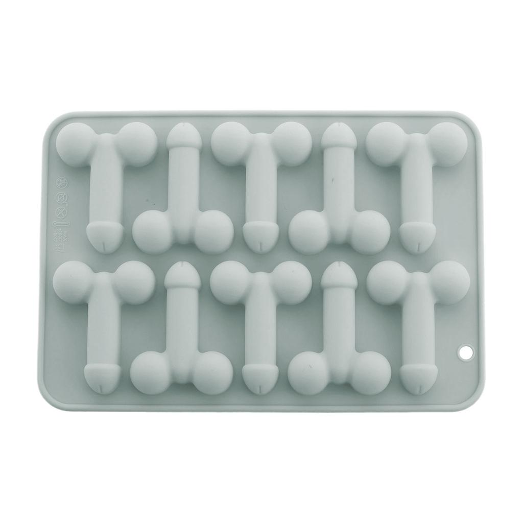 Novelty Penis Shaped Silicone Mold for Baking: Reusable Body Part Cake Mold for Chocolate, Cookies, Ice Popsicle & Candy