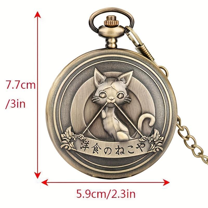 Kitten, Cat, Roman Number, Pocket Watch, Anime, Canteen Theme, Handmade, Student, Teenager, Niche, New Style