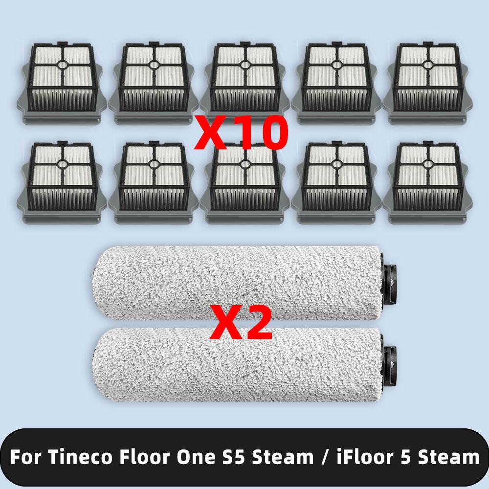Compatible For ( Tineco Floor One S5 Steam / Tineco iFloor 5 Steam ) Spare Parts Accessories Roller Brush Hepa Filter