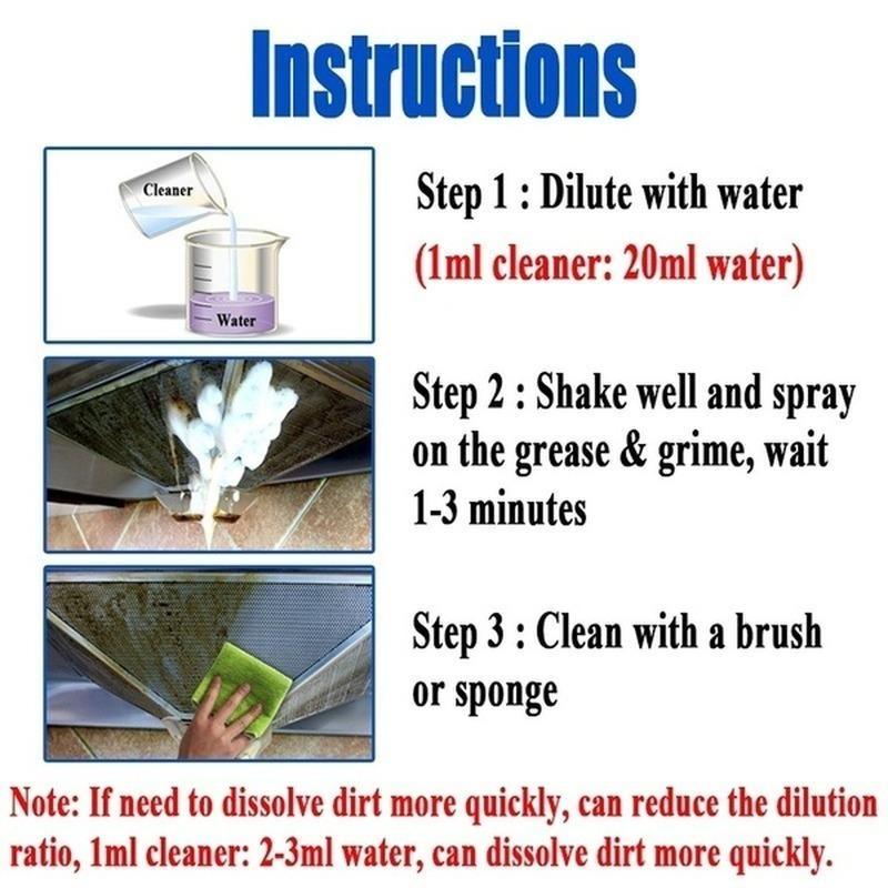 Kitchen Grease Remover 50ml/20ml Multi-Purpose Foam Cleaner ...