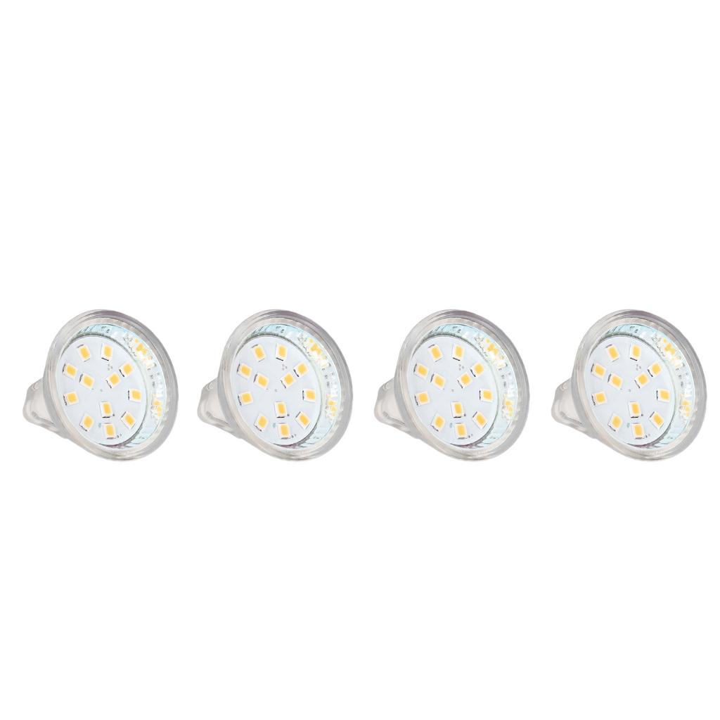 4PCS MR11 12LED Light Bulb 2W 300LM Spot Light Bulb Double Pin Base Landscape Light BulbWarm White