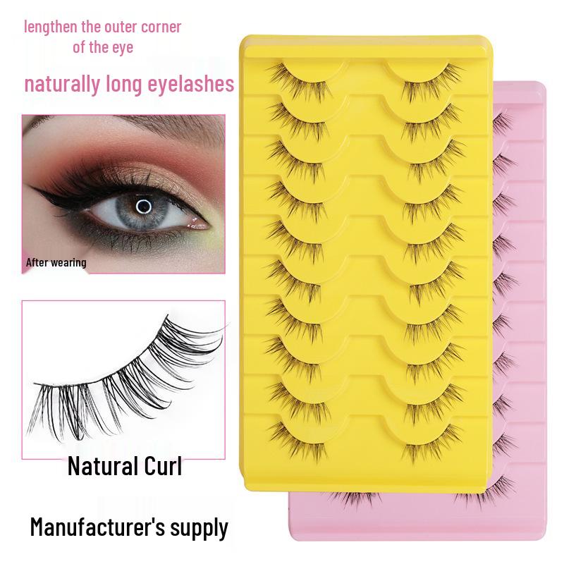 

10 Pairs 3D Small Half-Eye False Eyelashes, Natural Multi-Pack Standard