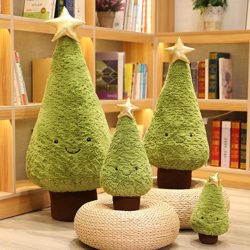Large Christmas Tree Figurine Dolls - Plush Holiday Decorations for Mall Displays