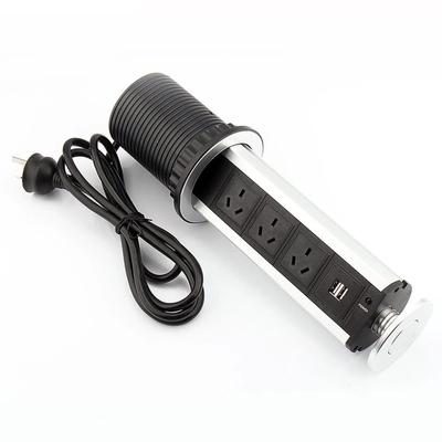 2 USB+4 Presa elettrica con spina Caricabatterie estraibile per cucina domestica Piano di lavoro