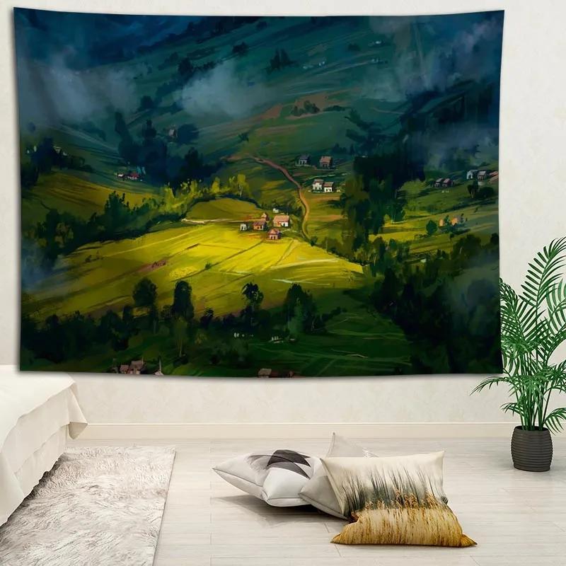 Custom High Quality Artistic Landhanging Tapestry Home Party Decoration Tapestries Photo Background Cloth Table Cloth Wall Tapes